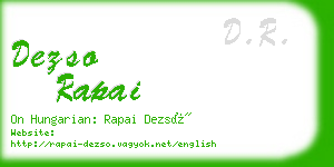 dezso rapai business card